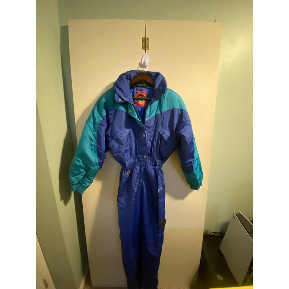 Sunice Snowsuit Women Size 6 Purple Good Vintage 90s Colorblock Ski Suit